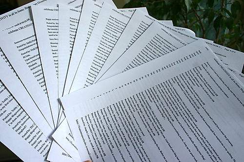 Blog giveaway paper