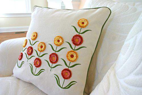 Blog flower pillow piping