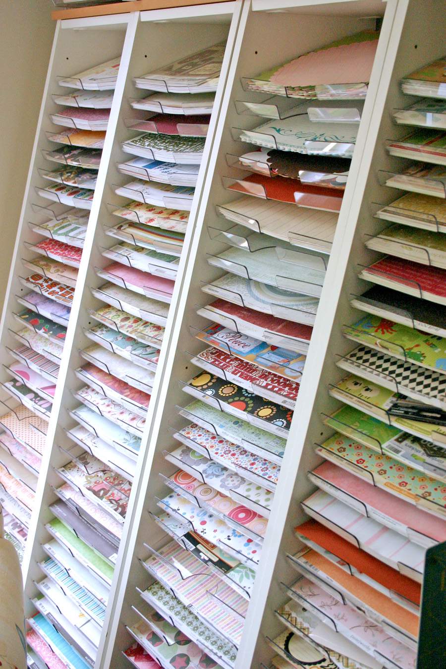 Craft Room Organization-Michael's Simply Tidy  Paper storage 12x12, Craft  paper storage, Paper storage