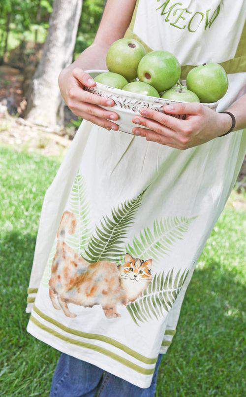 stenciled apron