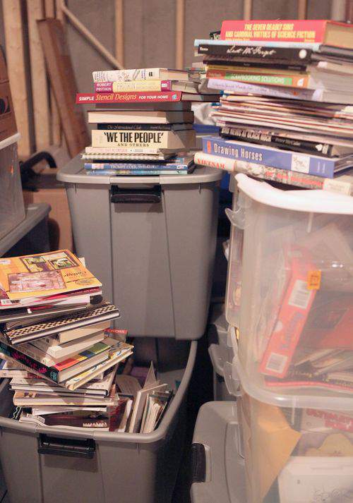 Blog at home with books basement