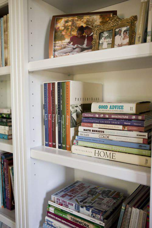 Blog at home with books shelf