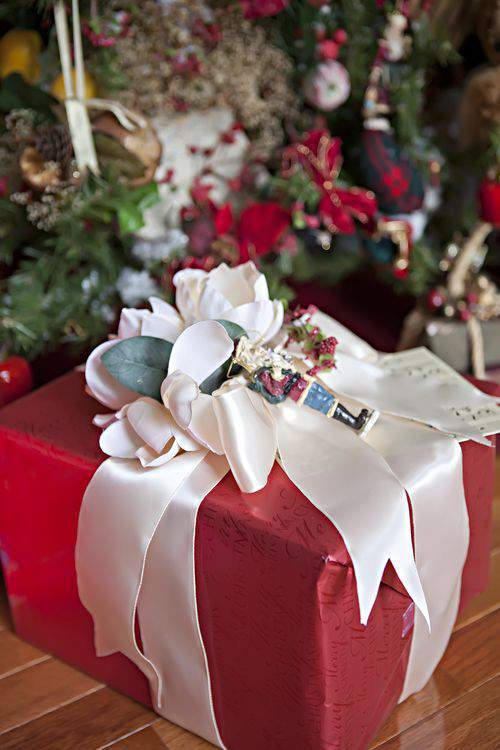 Celebrate it Christmas Ribbon for Gift Wrapping Red Silver White