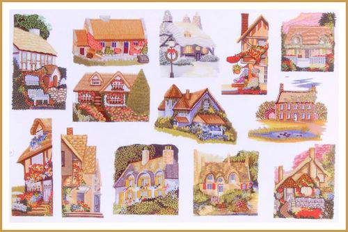 Blog pincusion cottage scenes frame