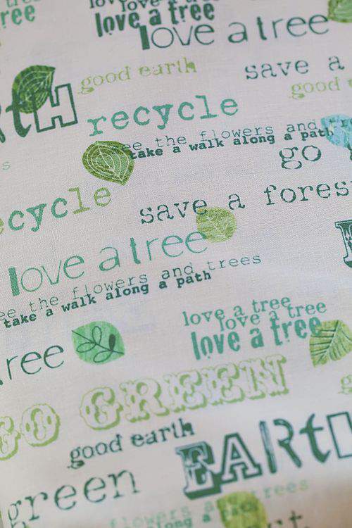 Earth Day fabric words