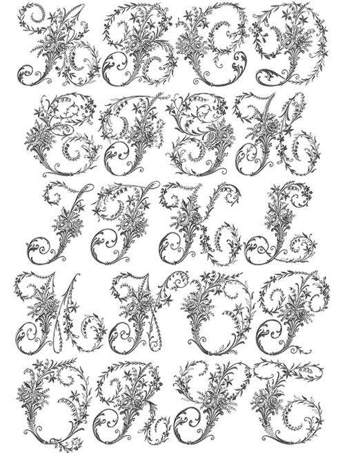 Victorian embroidery letters