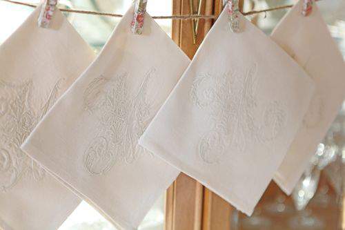 Monogrammed napkins