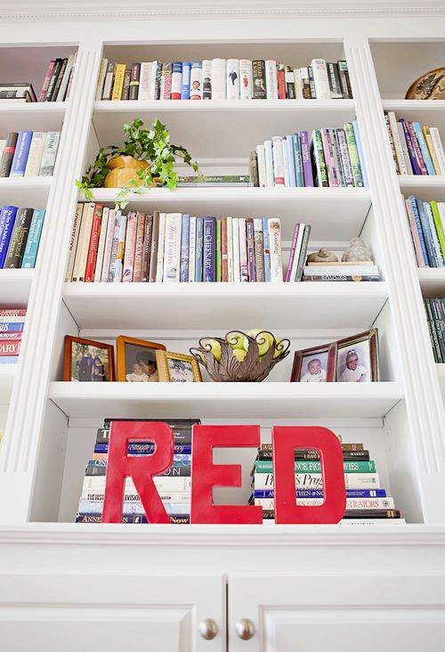 White bookshelf