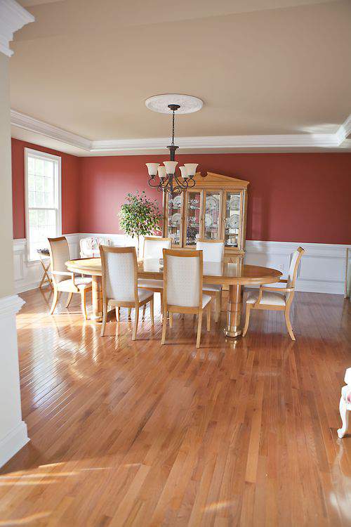 Red dining room