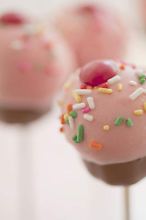 Cupcake pop closeup