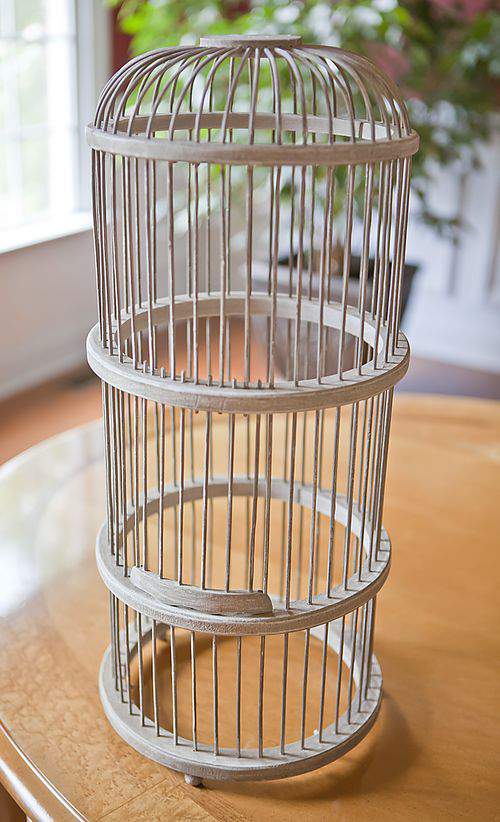 Wooden bird cage