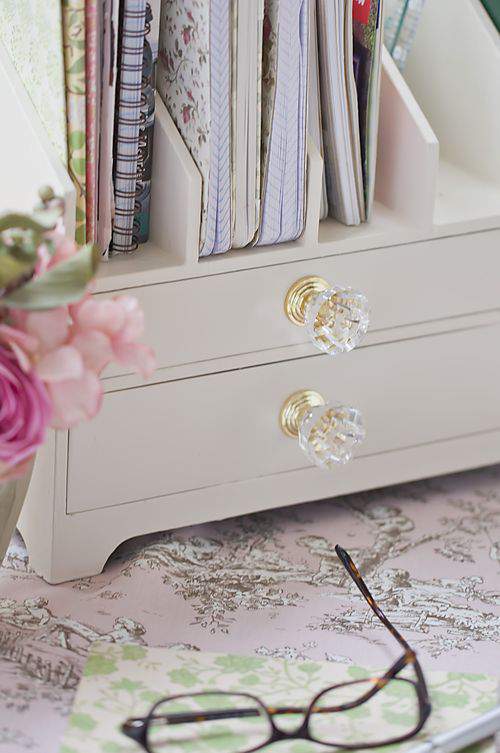 painted desk caddy drawers