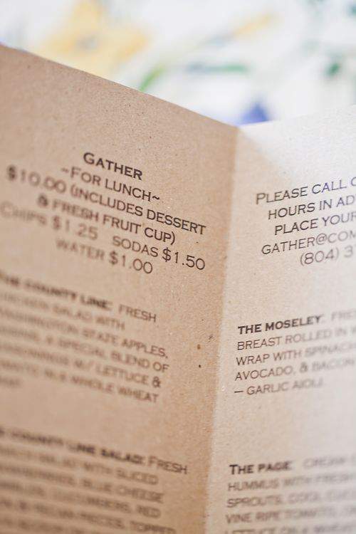 GATHER menu