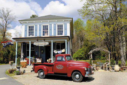 vintage red truck