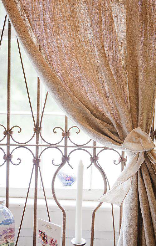 linen window drape