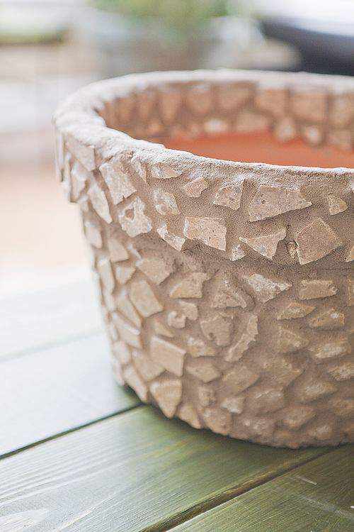 mosaic tile container pot