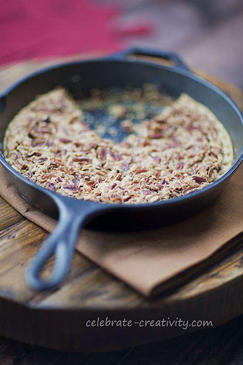 pecan pie in skillet