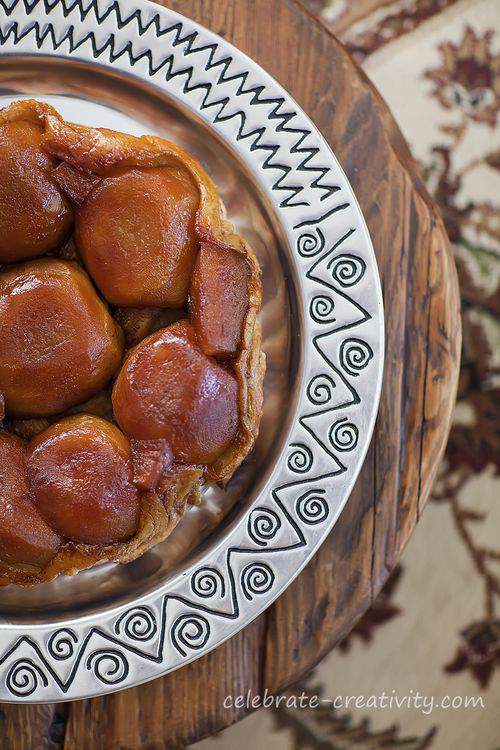 Caramel apple tarte tatin