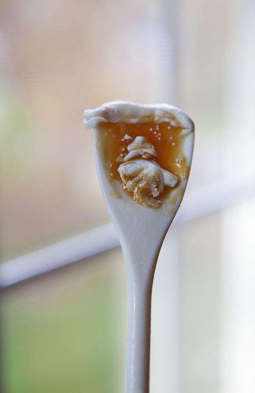 melted plastic spoon