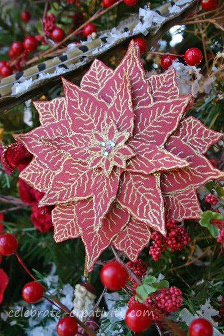 handcrafted poinsettia project