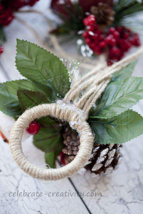 ring, holly and leaves