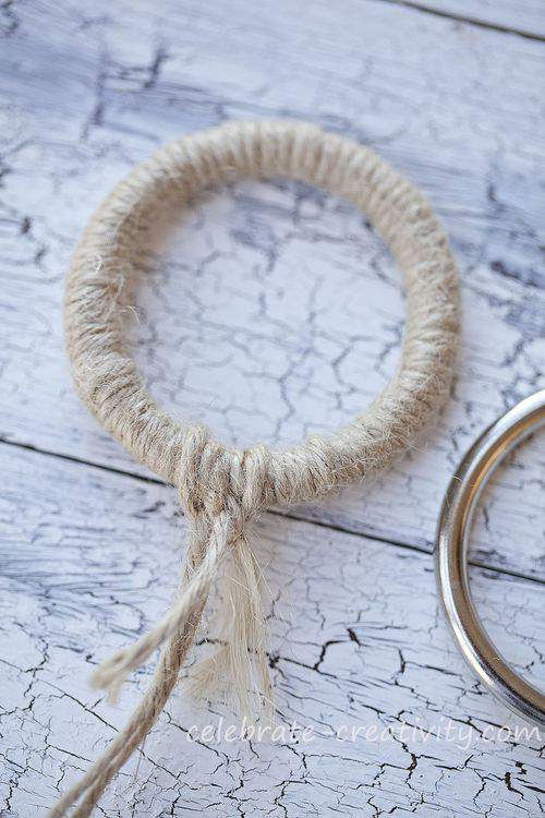 jute wrapped metal ring