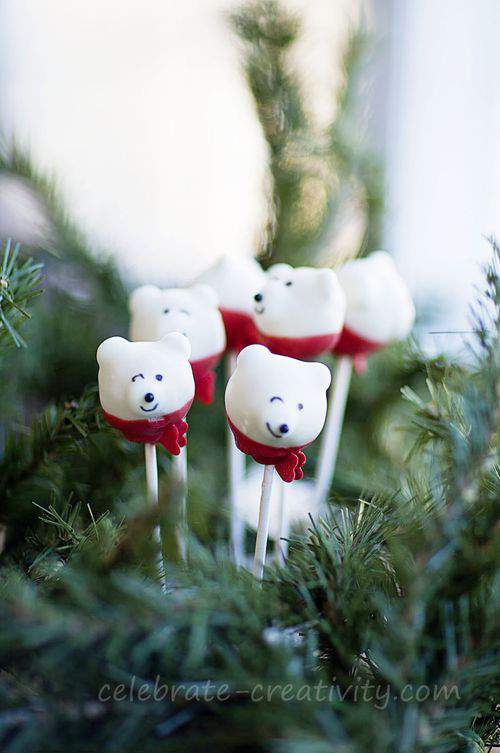 cake pop polar bears