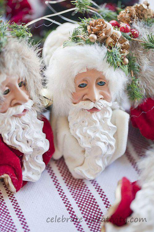 clay santa ornaments