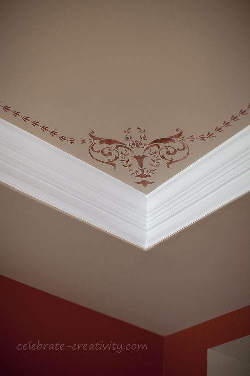 stenciled ceiling