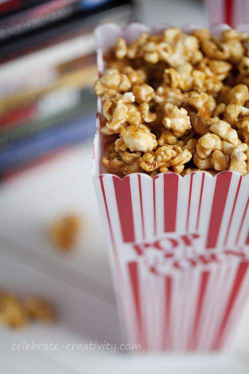 caramel corn closeup