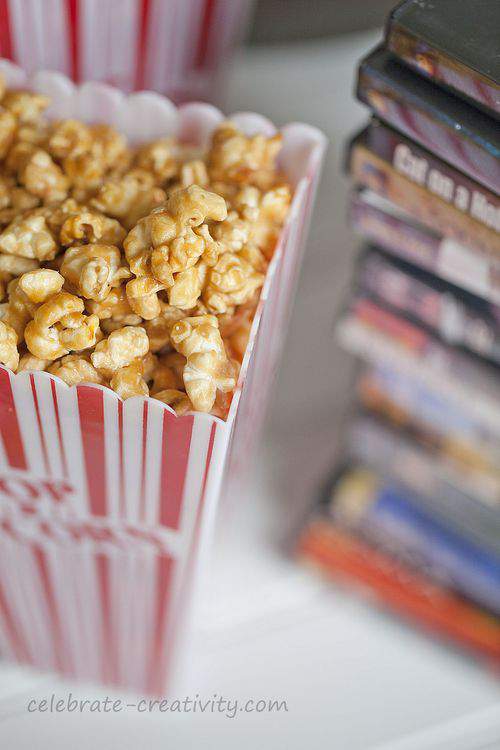 closeup of caramel corn