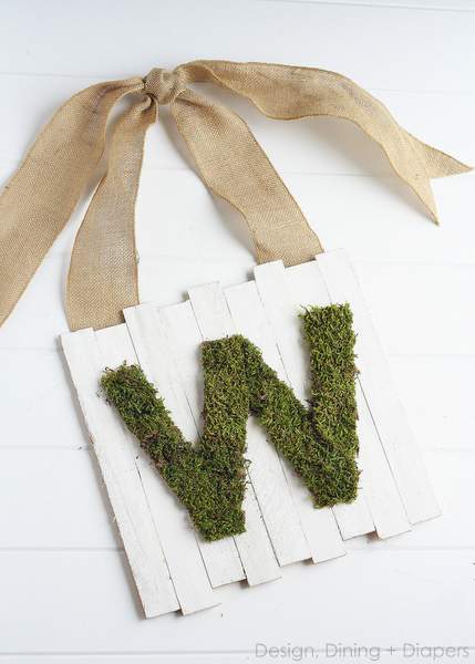 Design, Dining + Diapers Moss Door Sign