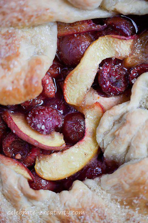 galette cherries and peaches 