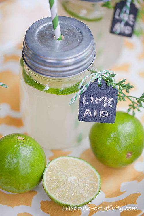 mason jar with chalkboard tag