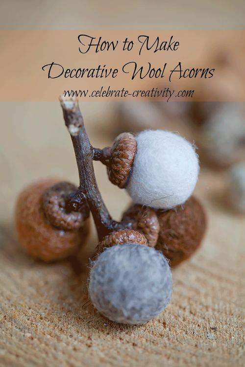 How to make wool acorns