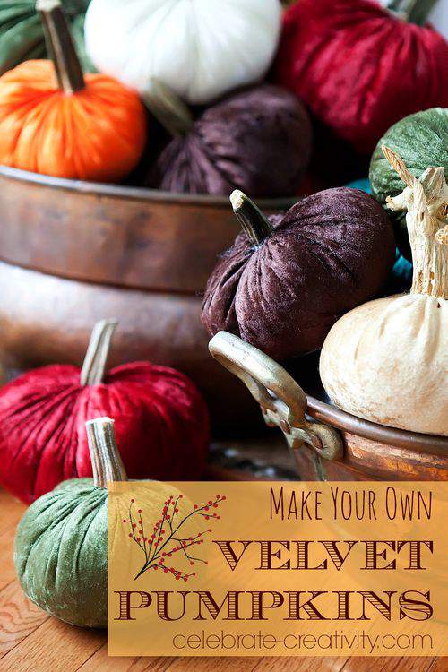 How to Make Velvet Pumpkins - Celebrate Creativity