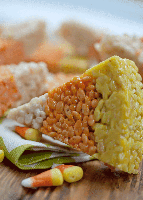 Candy Corn Rice Krispie Treats