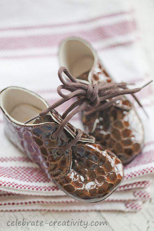 snakeskin baby shoes