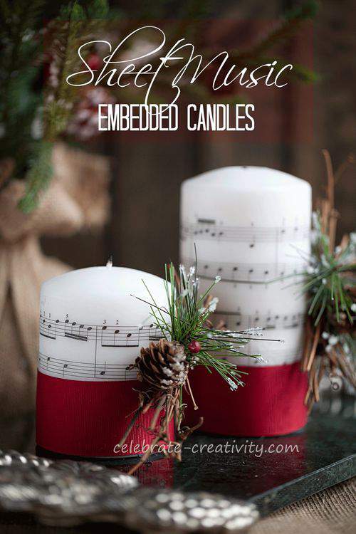 Music-candles-set graphic