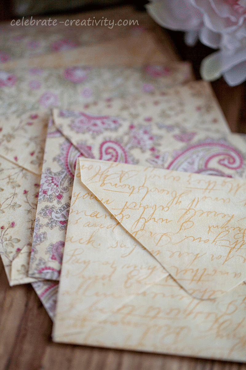 Embroidered Fabric Envelopes