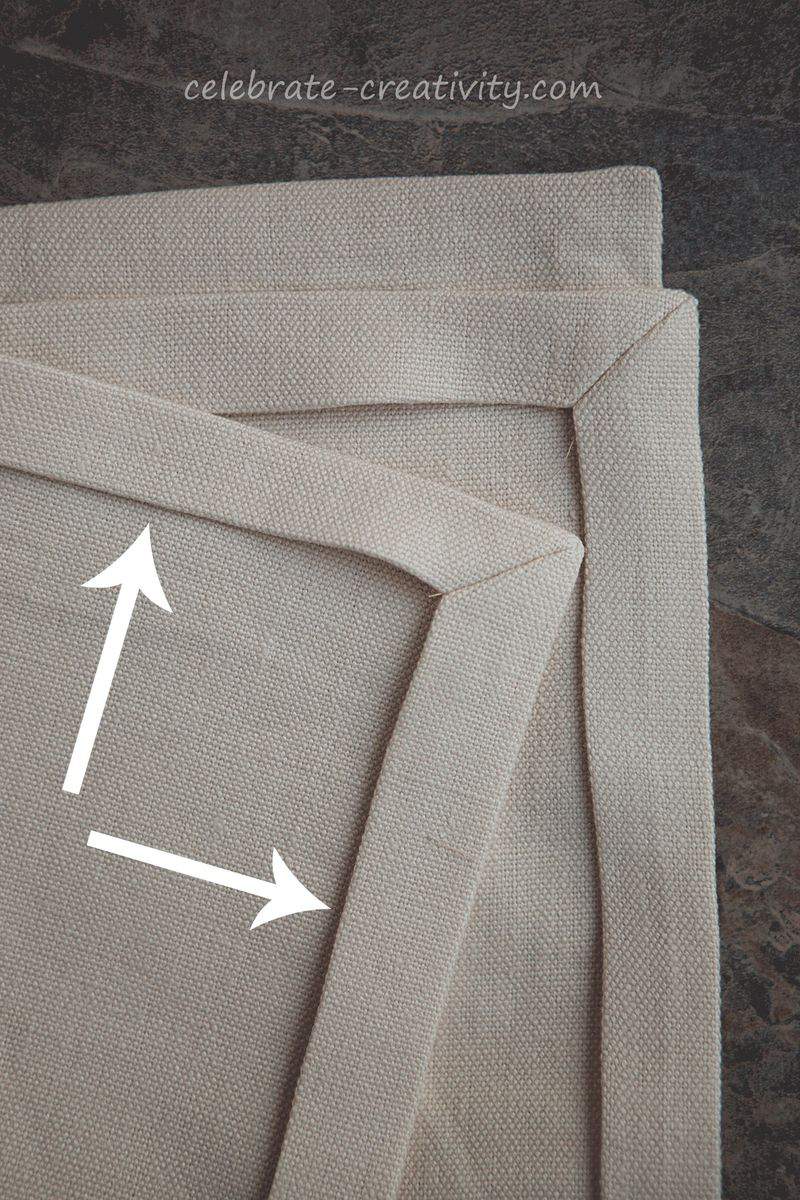 How to Sew a Cloth Napkin  DIY Mitered Corner Napkin Tutorial
