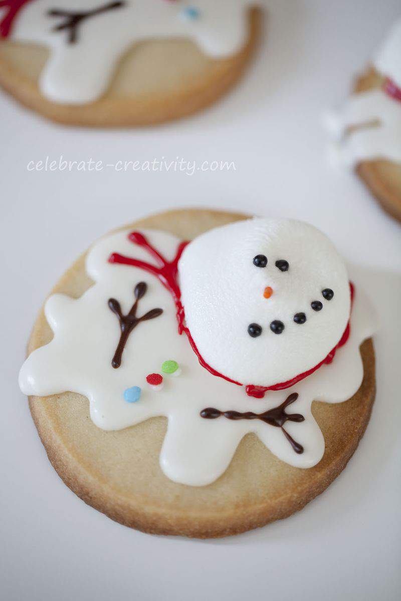 Melted snowman cookies7