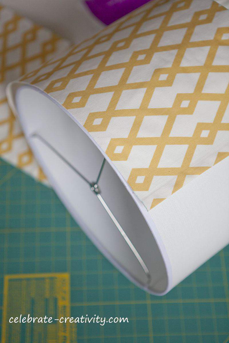 Lampshade Makeover Use Your Own Fabric Celebrate Creativity