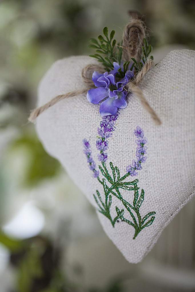 lavender heart sachet