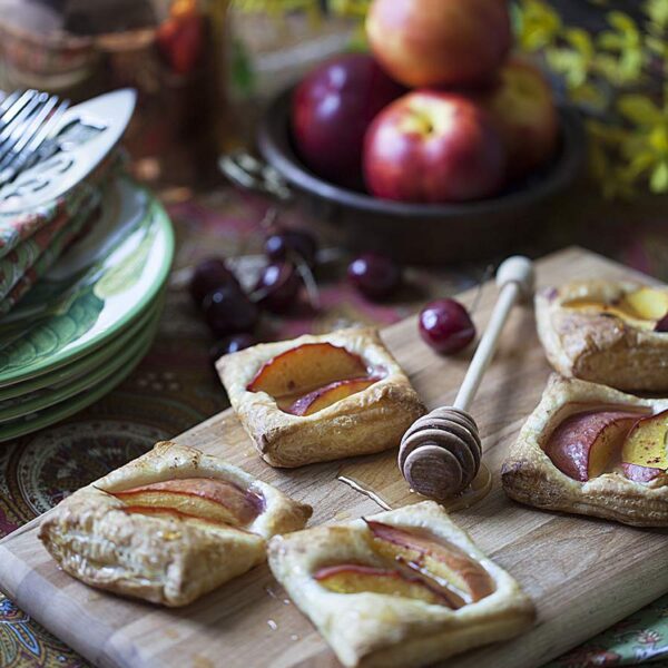 Honey-Dripped <br> Nectarine Tarts
