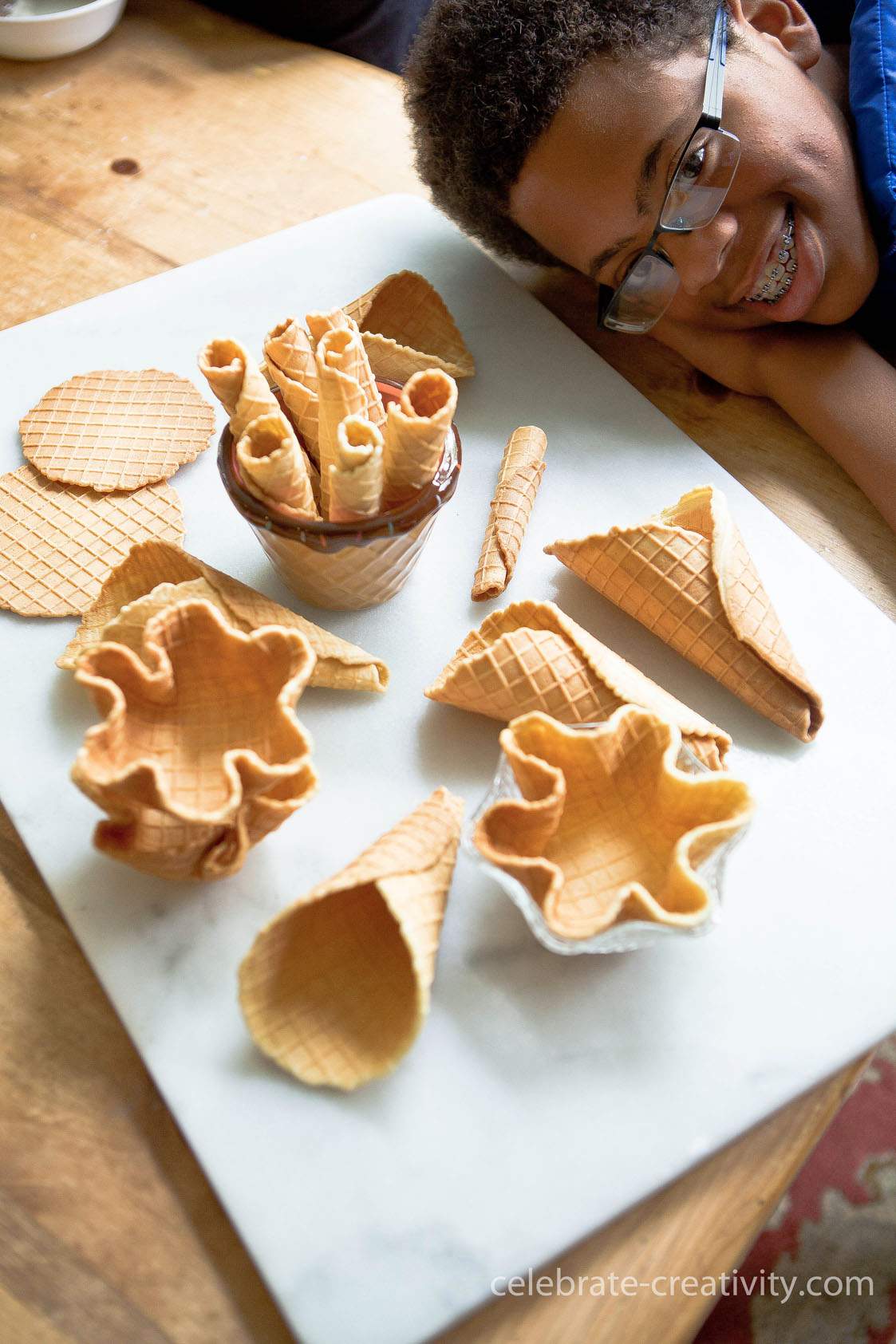 Homemade Waffle Cones and Bowls - Ashlee Marie - real fun with