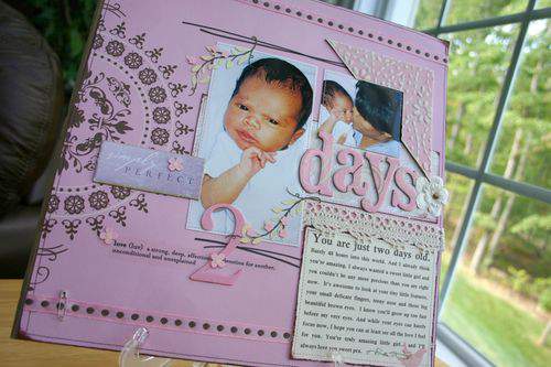 6 Month Baby Girl Scrapbook Layout
