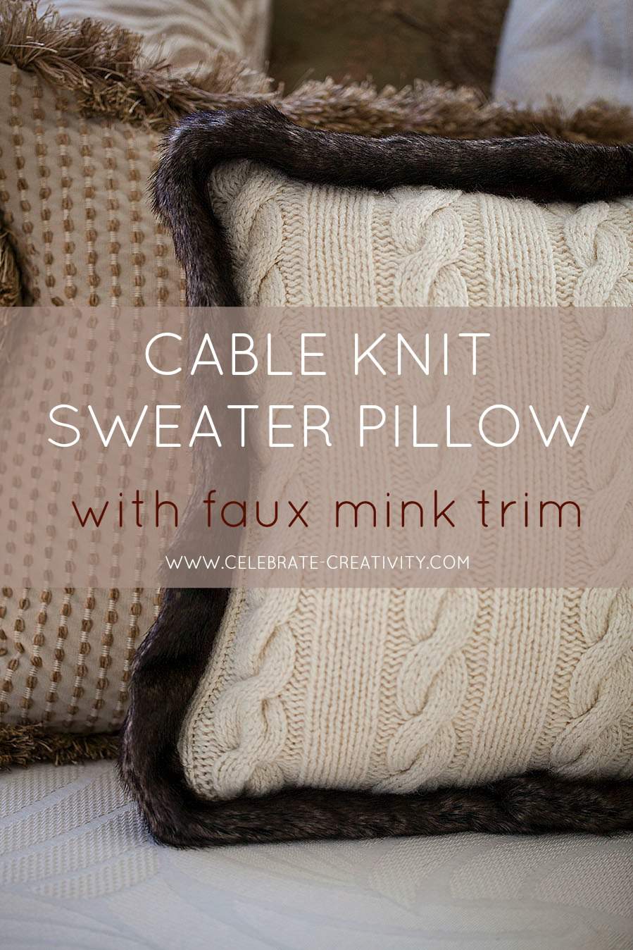 Cable knit 2025 sweater pillow