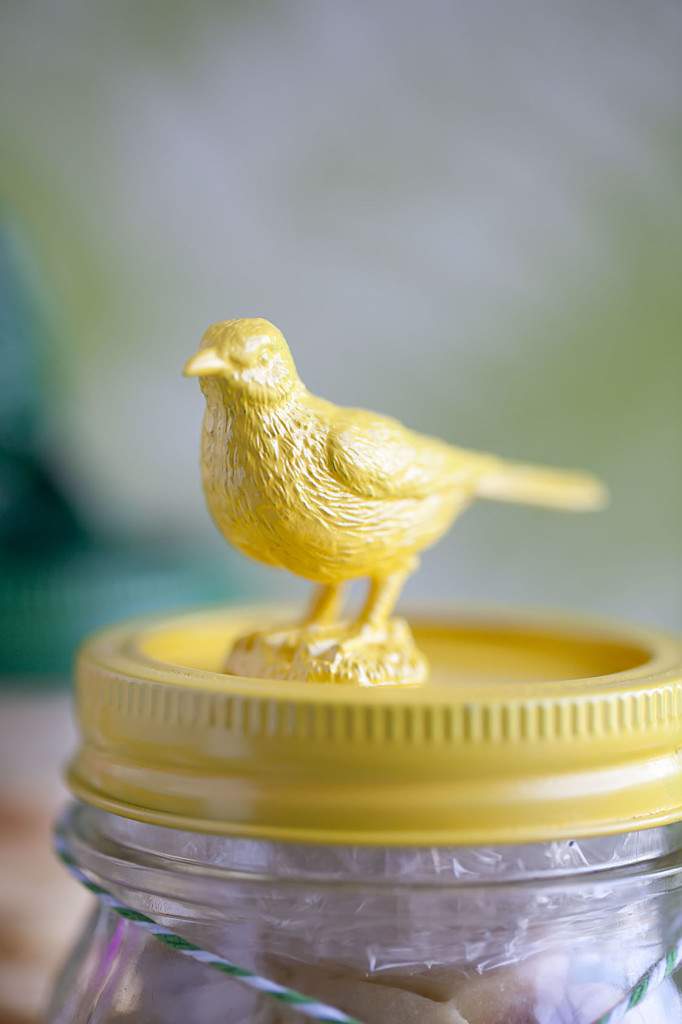 bird jar yellow birdie