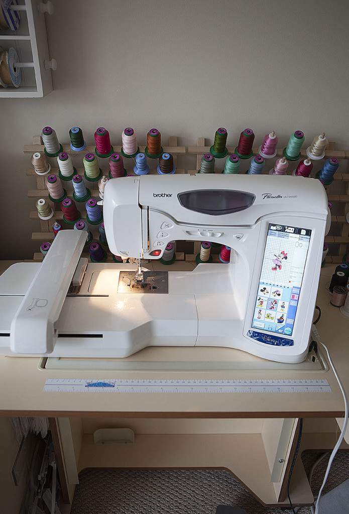 brother embroidery machine view